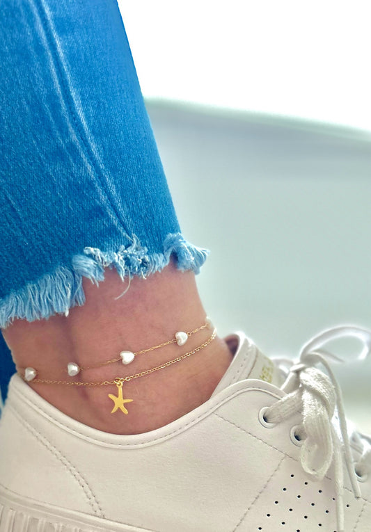 Starfish Golden Anklet