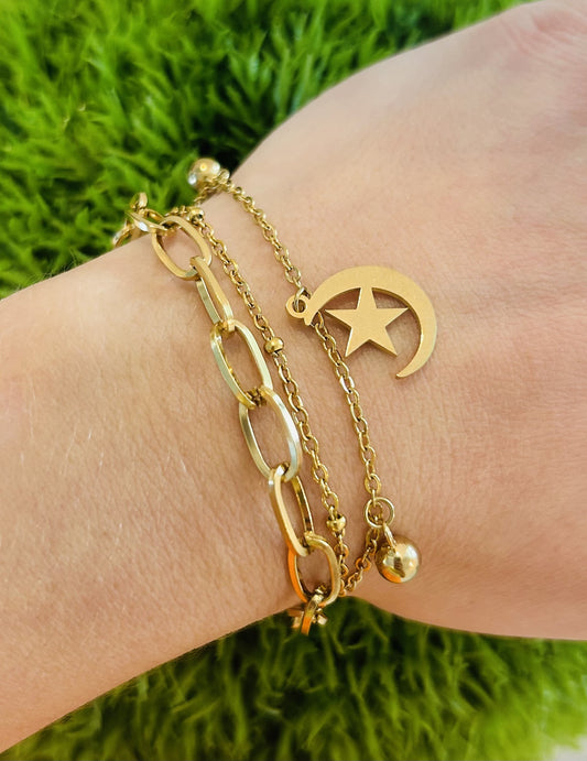 Moon & Start Bracelet