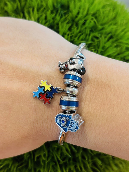 Autism Reassemble Charms Bracelet